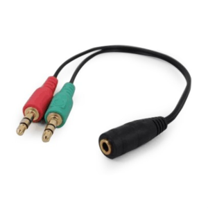 Gembird CCA-418 cable de audio 0,2 m 3,5mm 2 x 3.5mm Negro, Verde, Rojo