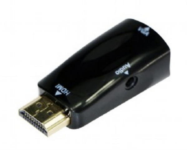 Gembird A-HDMI-VGA-02 cambiador de género para cable VGA (D-Sub) Negro