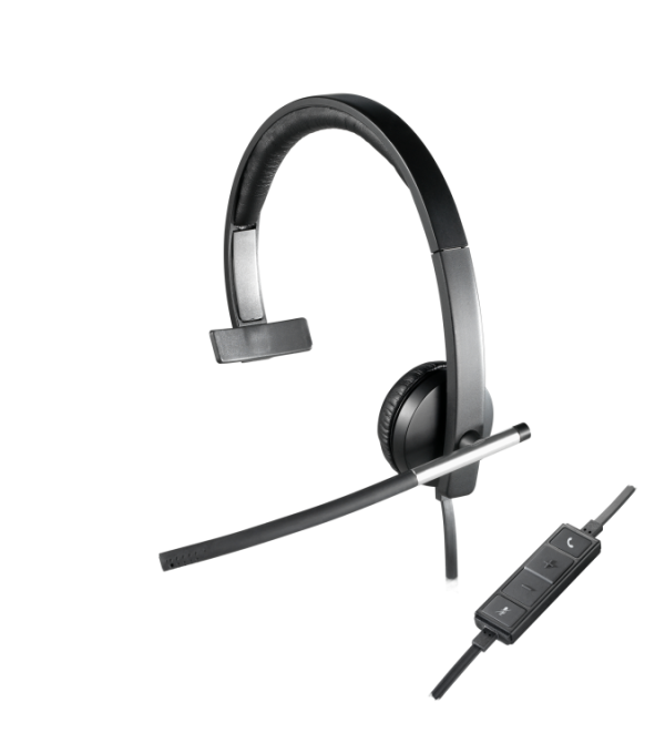 Logitech H650e Auriculares Alámbrico Diadema Oficina/Centro de llamadas USB tipo A Negro, Plata