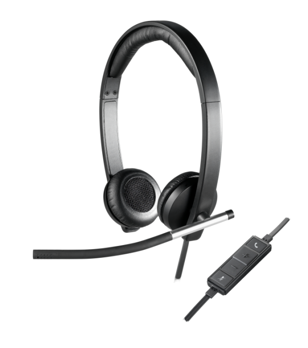 Logitech H650e Auriculares Alámbrico Diadema Oficina/Centro de llamadas USB tipo A Negro, Plata