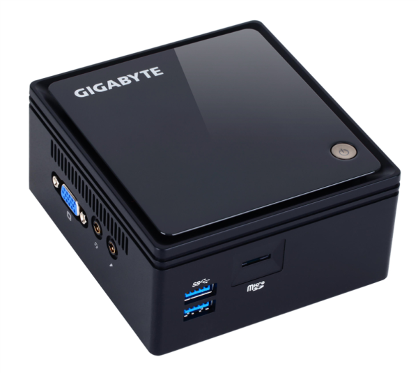 GIGABYTE GB-BACE-3160 PC/estación de trabajo barebone 0,69 l tamaño PC Negro J3160 1,6 GHz