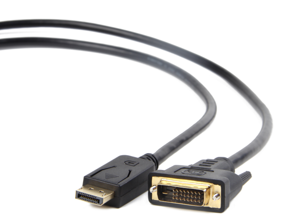 Gembird CC-DPM-DVIM-6 adaptador de cable de vídeo 1,8 m DisplayPort DVI Negro