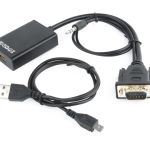 Gembird A-VGA-HDMI-01 adaptador de cable de vídeo 0,15 m HDMI tipo A (Estándar) VGA (D-Sub) Negro