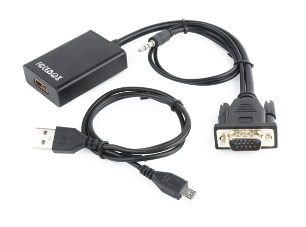 Gembird A-VGA-HDMI-01 adaptador de cable de vídeo 0,15 m HDMI tipo A (Estándar) VGA (D-Sub) Negro