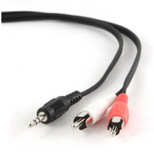 Gembird 1.5m, 3.5mm/2xRCA, M/M cable de audio 1,5 m 3,5mm Negro, Rojo, Blanco