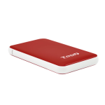 TooQ TQE-2528R caja para disco duro externo Caja externa para unidad de estado sólido (SSD) Rojo 2.5"