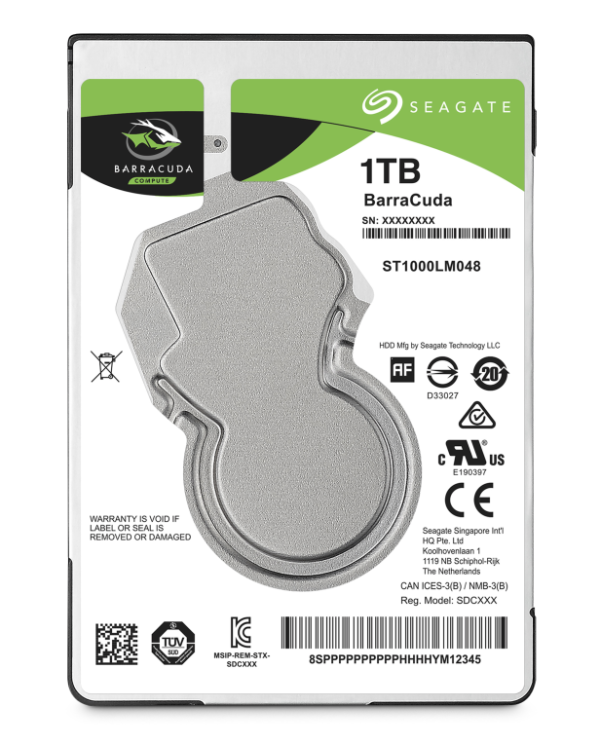 Seagate Barracuda 2.5" disco duro interno 1 TB 5400 RPM 128 MB 2.5" Serial ATA III