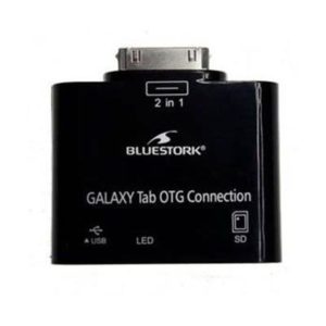 Bluestork BS-GAL-RDR/SD cambiador de género para cable Samsung 30-pin USB 2.0/SD Card Negro