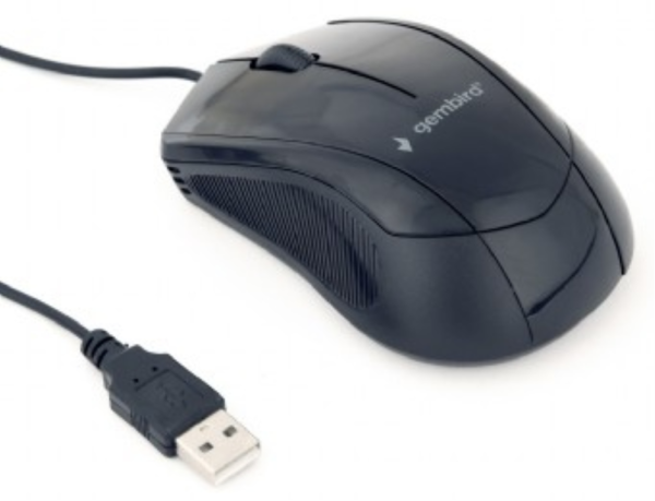 Gembird MUS-3B-02 ratón Oficina Ambidextro USB tipo A Óptico 1000 DPI