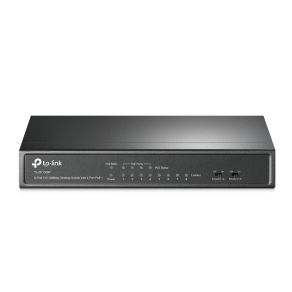 TP-Link TL-SF1008P No administrado Fast Ethernet (10/100) Energía sobre Ethernet (PoE) Negro