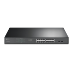 TP-Link TL-SG1218MPE Gestionado L2 Gigabit Ethernet (10/100/1000) Energía sobre Ethernet (PoE) 1U Negro