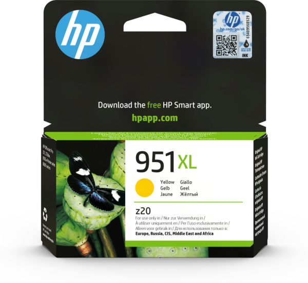 HP 951XL High Yield Yellow Original Ink Cartridge cartucho de tinta 1 pieza(s) Alto rendimiento (XL)