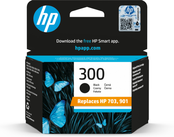 HP 300 Black Original Ink Cartridge cartucho de tinta 1 pieza(s) Rendimiento estándar