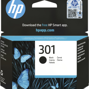 HP 301 Black Original Ink Cartridge cartucho de tinta 1 pieza(s) Rendimiento estándar