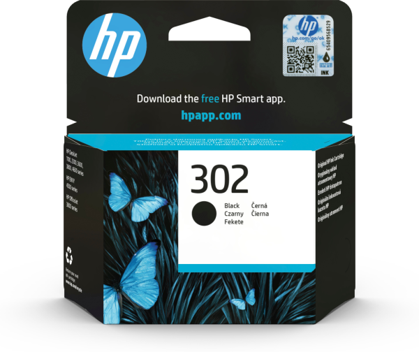 HP 302 Black Original Ink Cartridge cartucho de tinta 1 pieza(s) Rendimiento estándar