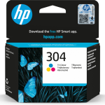 HP 304 Tri-color Original Ink Cartridge cartucho de tinta 1 pieza(s) Rendimiento estándar Cian, Magenta, Amarillo