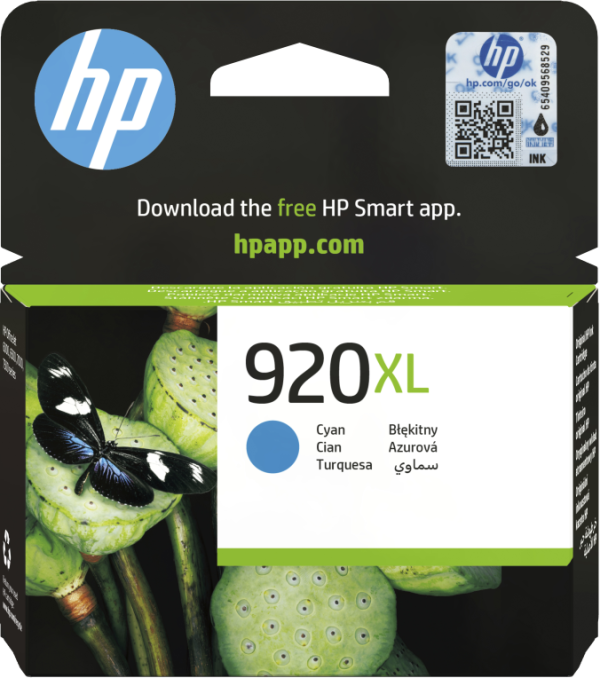 HP 920XL High Yield Cyan Original Ink Cartridge cartucho de tinta 1 pieza(s)