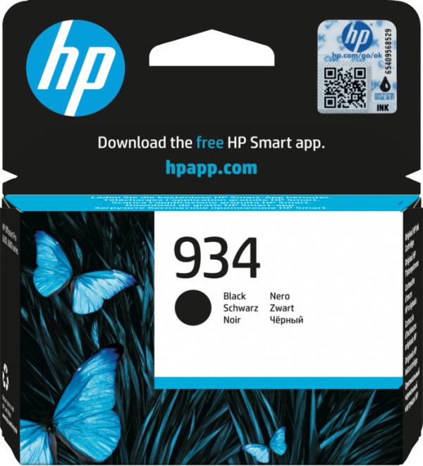 HP 934 Black Original Ink Cartridge cartucho de tinta 1 pieza(s) Rendimiento estándar