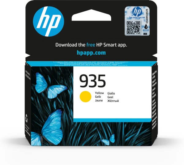 HP 935 Yellow Original Ink Cartridge cartucho de tinta 1 pieza(s) Rendimiento estándar