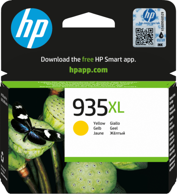 HP 935XL High Yield Yellow Original Ink Cartridge cartucho de tinta 1 pieza(s) Alto rendimiento (XL)