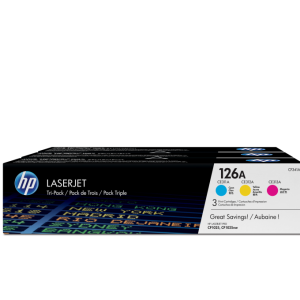 HP 126A 3-pack Cyan/Magenta/Yellow Original LaserJet Toner Cartridges cartucho de tóner 3 pieza(s) Cian, Magenta, Amarillo