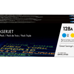 HP 128A 3-pack Cyan/Magenta/Yellow Original LaserJet Toner Cartridges cartucho de tóner 3 pieza(s) Cian, Magenta, Amarillo