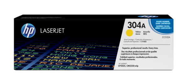 HP 304A Yellow Original LaserJet Toner Cartridge cartucho de tóner 1 pieza(s)