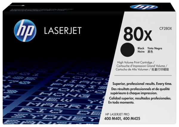 HP 80X High Yield Black Original LaserJet Toner Cartridge cartucho de tóner 1 pieza(s)