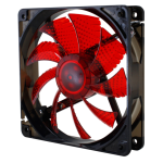 NOX Coolfan 120 LED Carcasa del ordenador Ventilador 12 cm Negro, Rojo