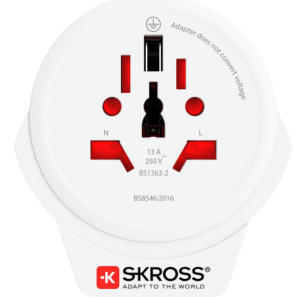 Skross 1.500266 adaptador de enchufe eléctrico Tipo F Universal Blanco