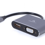 Gembird A-USB3C-HDMIVGA-01 Adaptador gráfico USB 3840 x 2160 Pixeles Gris