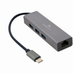 Gembird A-CMU3-LAN-01 base para portátil y replicador de puertos USB 3.2 Gen 1 (3.1 Gen 1) Type-C Gris