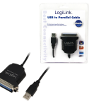 LogiLink AU0003C cable paralelo Negro 1,5 m