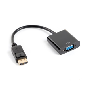 Lanberg AD-0002-BK adaptador de cable de vídeo 0,2 m VGA (D-Sub) DisplayPort Negro