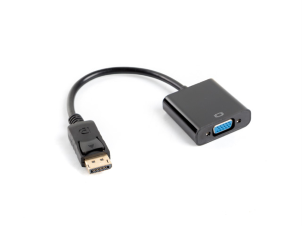 Lanberg AD-0002-BK adaptador de cable de vídeo 0,2 m VGA (D-Sub) DisplayPort Negro