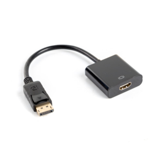 Lanberg AD-0009-BK adaptador de cable de vídeo 0,1 m DisplayPort HDMI tipo A (Estándar) Negro