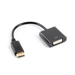 Lanberg AD-0007-BK adaptador de cable de vídeo 0,1 m DisplayPort DVI-D Negro