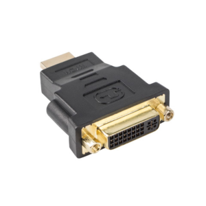 Lanberg AD-0014-BK cambiador de género para cable HDMI DVI-D (F) (24 + 5) Negro