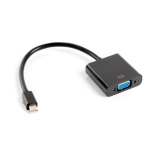 Lanberg AD-0006-BK adaptador de cable de vídeo 0,2 m VGA (D-Sub) Mini DisplayPort Negro