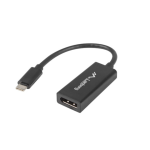 Lanberg AD-UC-DP-01 adaptador de cable de vídeo 0,15 m USB Tipo C DisplayPort Negro