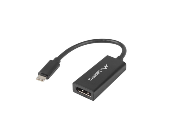 Lanberg AD-UC-DP-01 adaptador de cable de vídeo 0,15 m USB Tipo C DisplayPort Negro