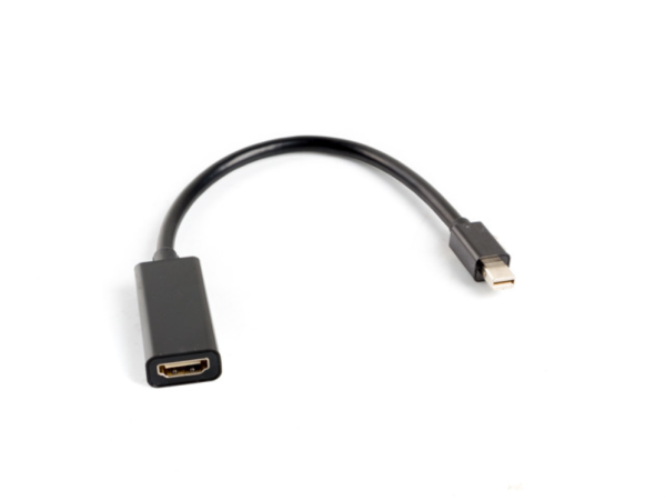 Lanberg AD-0005-BK adaptador de cable de vídeo 0,2 m Mini DisplayPort HDMI tipo A (Estándar) Negro