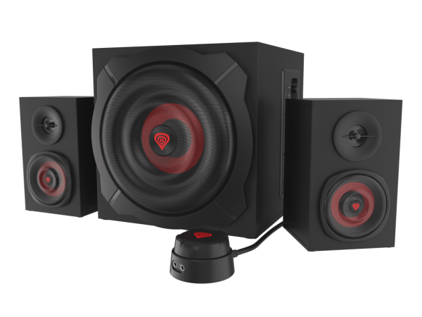 GENESIS Helium 610BT conjunto de altavoces 60 W PC/ordenador portátil Negro, Rojo 2.1 canales De 2 vías 30 W Bluetooth