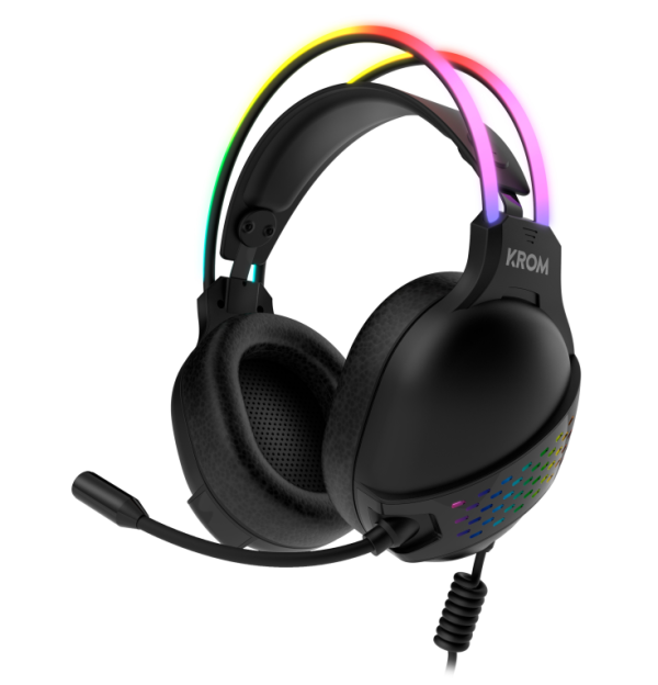 Krom Klaim Auriculares Alámbrico Diadema Juego USB tipo A Negro