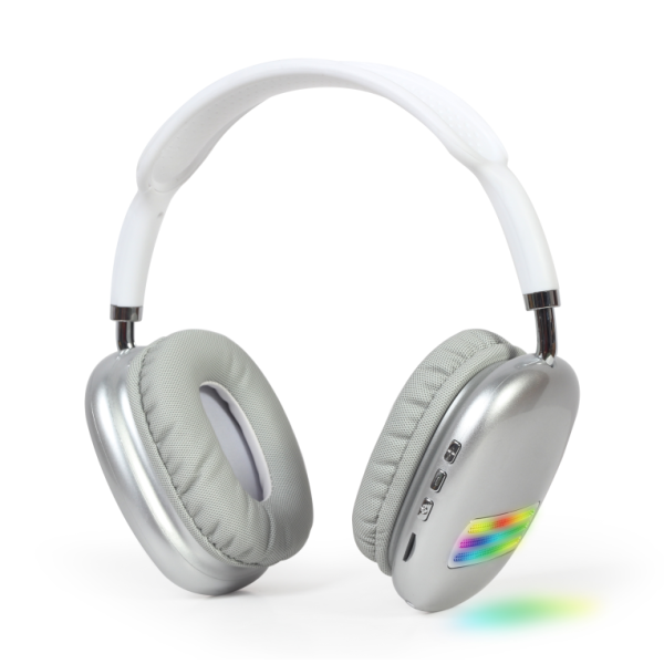 Gembird BHP-LED-02-W auricular y casco Auriculares Inalámbrico Diadema Llamadas/Música Bluetooth Blanco