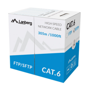 Lanberg LCS6-11CU-0305-S cable de red Gris 305 m Cat6 SF/UTP (S-FTP)