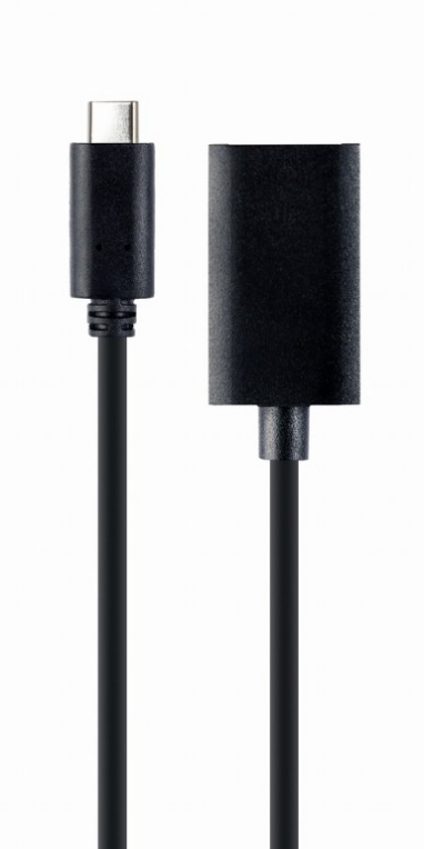 Gembird A-CM-DPF-02 adaptador de cable de vídeo 0,15 m USB Tipo C DisplayPort Negro