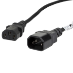 Lanberg CA-C13E-11CC-0018-BK cable de transmisión Negro 1,8 m C13 acoplador C14 acoplador