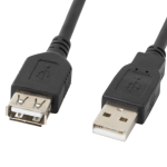 Lanberg CA-USBE-10CC-0007-BK cable USB USB 2.0 0,7 m USB A Negro