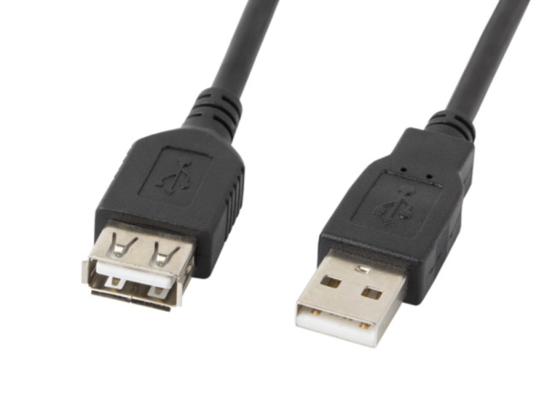 Lanberg CA-USBE-10CC-0007-BK cable USB USB 2.0 0,7 m USB A Negro